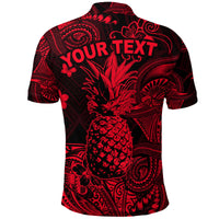 Custom Hawaii Pineapple Polynesian Polo Shirt Unique Style Red LT8 - Polynesian Pride