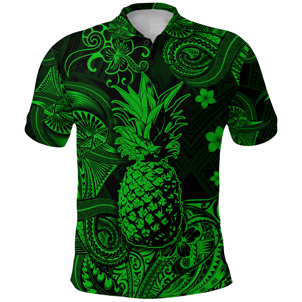 Hawaii Pineapple Polynesian Polo Shirt Unique Style Green LT8 - Polynesian Pride