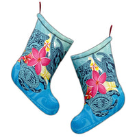 Hawaii Plumeria Deep Sea Circle Turtle Christmas Stocking - AH - Polynesian Pride