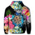 Hawaiian Plumeria Hibiscus Wave Turtle Hoodie - Polynesian Pride
