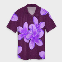 Hawaii Plumeria Simple Hawaiian Shirt - AH Unisex Black - Polynesian Pride