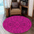 Hawaii Polynesian Culture Pink Round Carpet - AH Round Carpet Luxurious Plush - Polynesian Pride