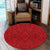 Hawaii Polynesian Culture Red Round Carpet - AH Round Carpet Luxurious Plush - Polynesian Pride