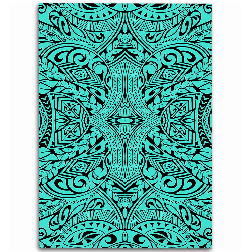 Hawaii Polynesian Culture Turquoise Area Rug - AH Luxurious - Polynesian Pride