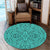 Hawaii Polynesian Culture Turquoise Round Carpet - AH Round Carpet Luxurious Plush - Polynesian Pride