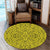 Hawaii Polynesian Culture Yellow Round Carpet - AH Round Carpet Luxurious Plush - Polynesian Pride