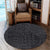 Hawaii Polynesian Hawaiian Style Tribal Tattoo Gray Round Carpet - AH Round Carpet Luxurious Plush - Polynesian Pride