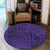 Hawaii Polynesian Hawaiian Style Tribal Tattoo Violet Round Carpet - AH Round Carpet Luxurious Plush - Polynesian Pride