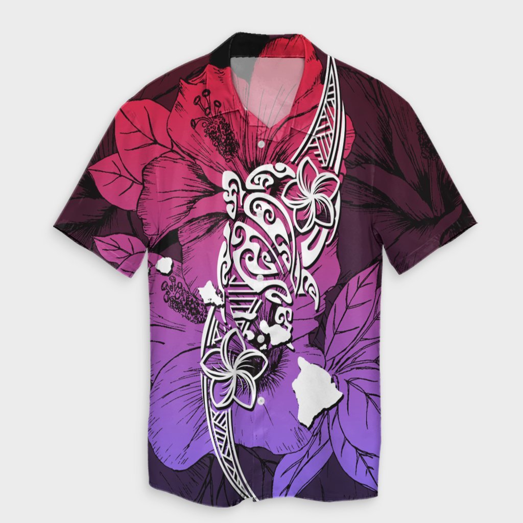 Hawaii Polynesian Hibiscus Sweat Hawaiian Shirt - AH Unisex Black - Polynesian Pride