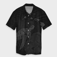 Hawaii Polynesian Hibiscus Turtle Map Hawaiian Shirt Grey - AH Unisex Black - Polynesian Pride