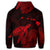 Hawaiian Polynesian Hibiscus Turtle Map Hoodie Red - Polynesian Pride
