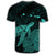 Hawaii Polynesian Hibiscus Turtle Map T Shirt Turquoise - Polynesian Pride