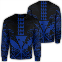 Hawaii Polynesian Kanaka Kakau Sweatshirt - Alan Style Blue - AH Unisex Black - Polynesian Pride