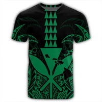 Hawaii Polynesian Kanaka Kakau T Shirt Alan Style Green - Polynesian Pride