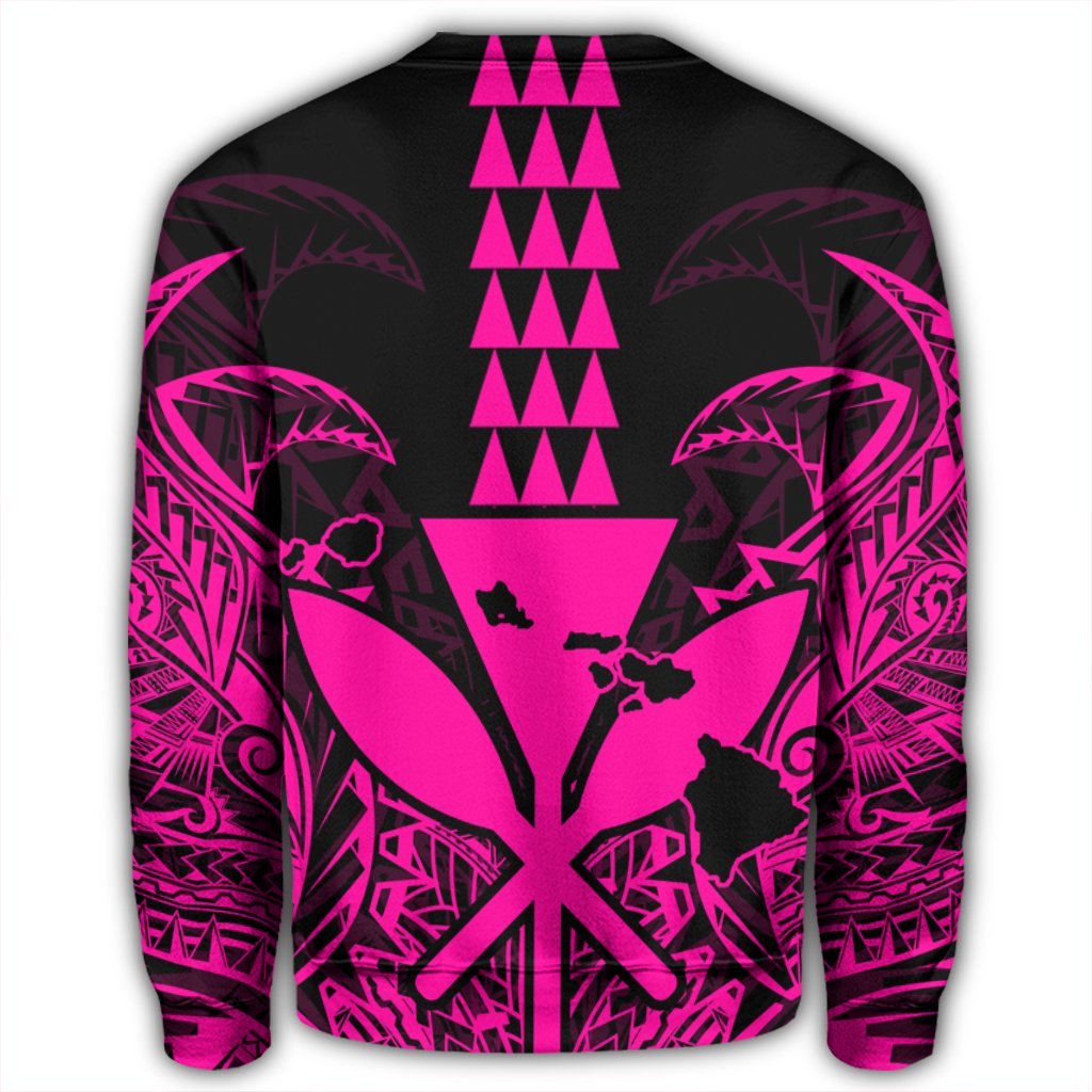 Hawaii Polynesian Kanaka Kakau Sweatshirt - Alan Style Pink - AH - Polynesian Pride
