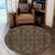 Hawaii Polynesian Lauhala Mix Gold Round Carpet - AH Round Carpet Luxurious Plush - Polynesian Pride