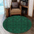 Hawaii Polynesian Lauhala Mix Green Round Carpet - AH Round Carpet Luxurious Plush - Polynesian Pride