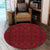 Hawaii Polynesian Lauhala Mix Red Round Carpet - AH Round Carpet Luxurious Plush - Polynesian Pride
