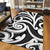 Hawaii Polynesian Maori Ethnic Ornament Gray Area Rug - AH - Polynesian Pride