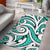 Hawaii Polynesian Maori Ethnic Ornament Turquoise Area Rug - AH - Polynesian Pride