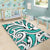 Hawaii Polynesian Maori Ethnic Ornament Turquoise Area Rug - AH - Polynesian Pride