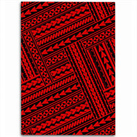 Hawaii Polynesian Nation Red Area Rug - AH Luxurious - Polynesian Pride