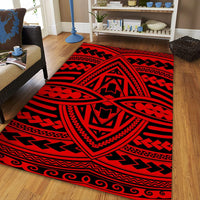 Hawaii Polynesian Seamless Red Area Rug - AH - Polynesian Pride