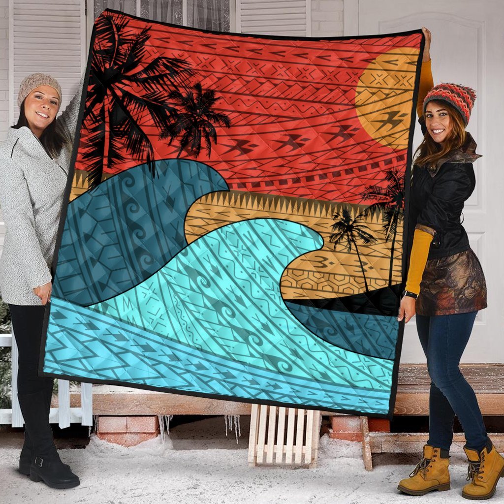 Hawaii Polynesian Sun Down Premium Quilts - AH - Polynesian Pride