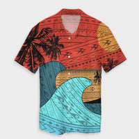 Hawaii Polynesian Sun Down Hawaiian Shirt - AH Unisex Black - Polynesian Pride