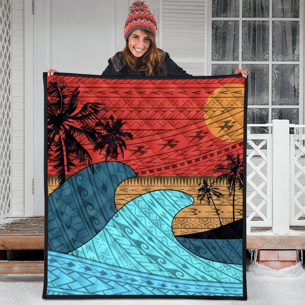 Hawaii Polynesian Sun Down Premium Quilts - AH - Polynesian Pride
