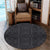 Hawaii Polynesian Symmetry Gray Round Carpet - AH Round Carpet Luxurious Plush - Polynesian Pride