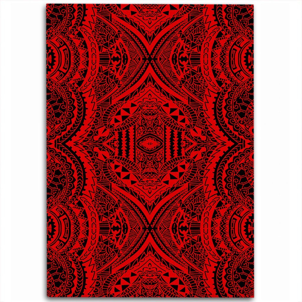 Hawaii Polynesian Symmetry Red Area Rug - AH Luxurious - Polynesian Pride
