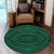 Hawaii Polynesian Tatau Green Round Carpet - AH Round Carpet Luxurious Plush - Polynesian Pride