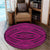 Hawaii Polynesian Tatau Pink Round Carpet - AH Round Carpet Luxurious Plush - Polynesian Pride