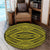 Hawaii Polynesian Tatau Yellow Round Carpet - AH Round Carpet Luxurious Plush - Polynesian Pride