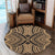 Hawaii Polynesian Tradition Gold Round Carpet - AH Round Carpet Luxurious Plush - Polynesian Pride