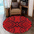 Hawaii Polynesian Tradition Red Round Carpet - AH Round Carpet Luxurious Plush - Polynesian Pride