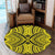 Hawaii Polynesian Tradition Yellow Round Carpet - AH Round Carpet Luxurious Plush - Polynesian Pride