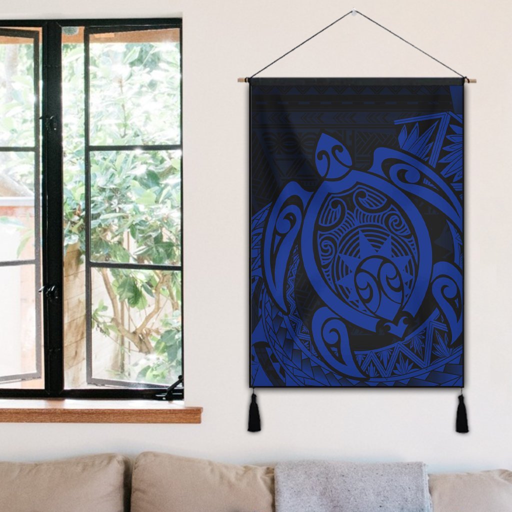 Hawaii Polynesian Turtle Hanging Poster - Blue - AH - Polynesian Pride