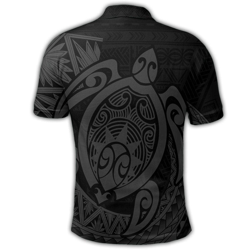 Hawaii Polynesian Turtle Polo Shirt Gray - Polynesian Pride
