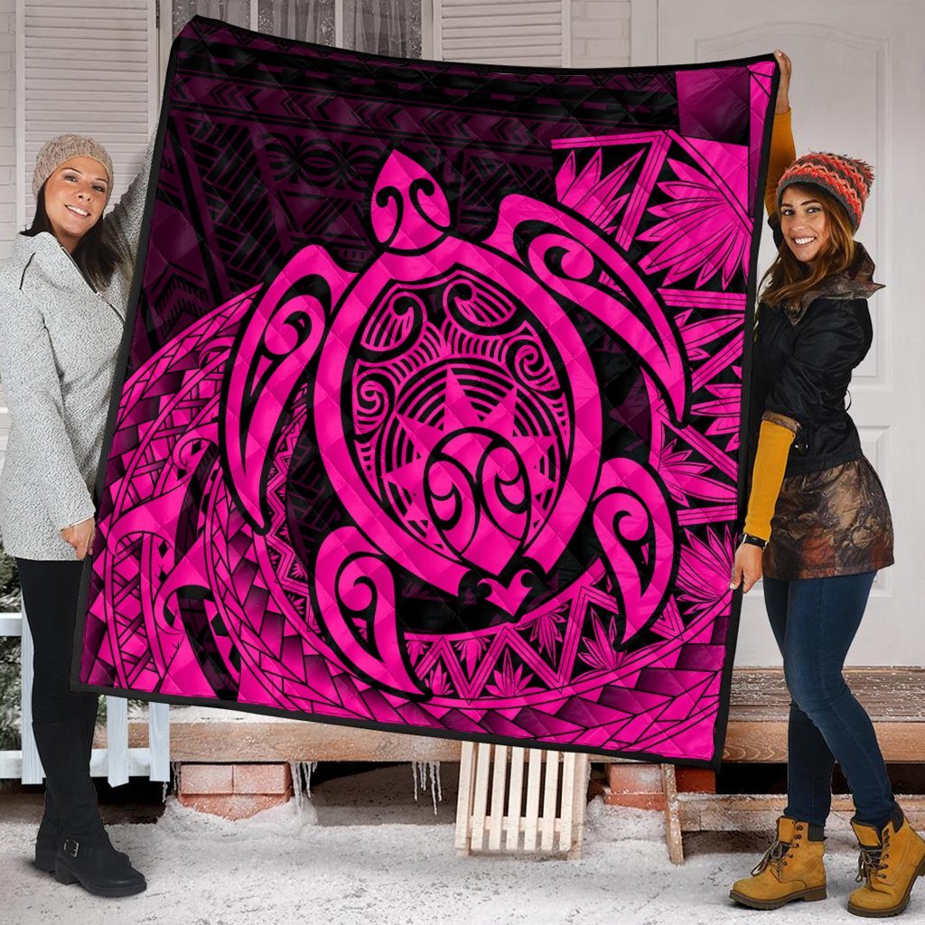 Hawaii Polynesian Turtle Premium Quilts - Pink - AH - Polynesian Pride
