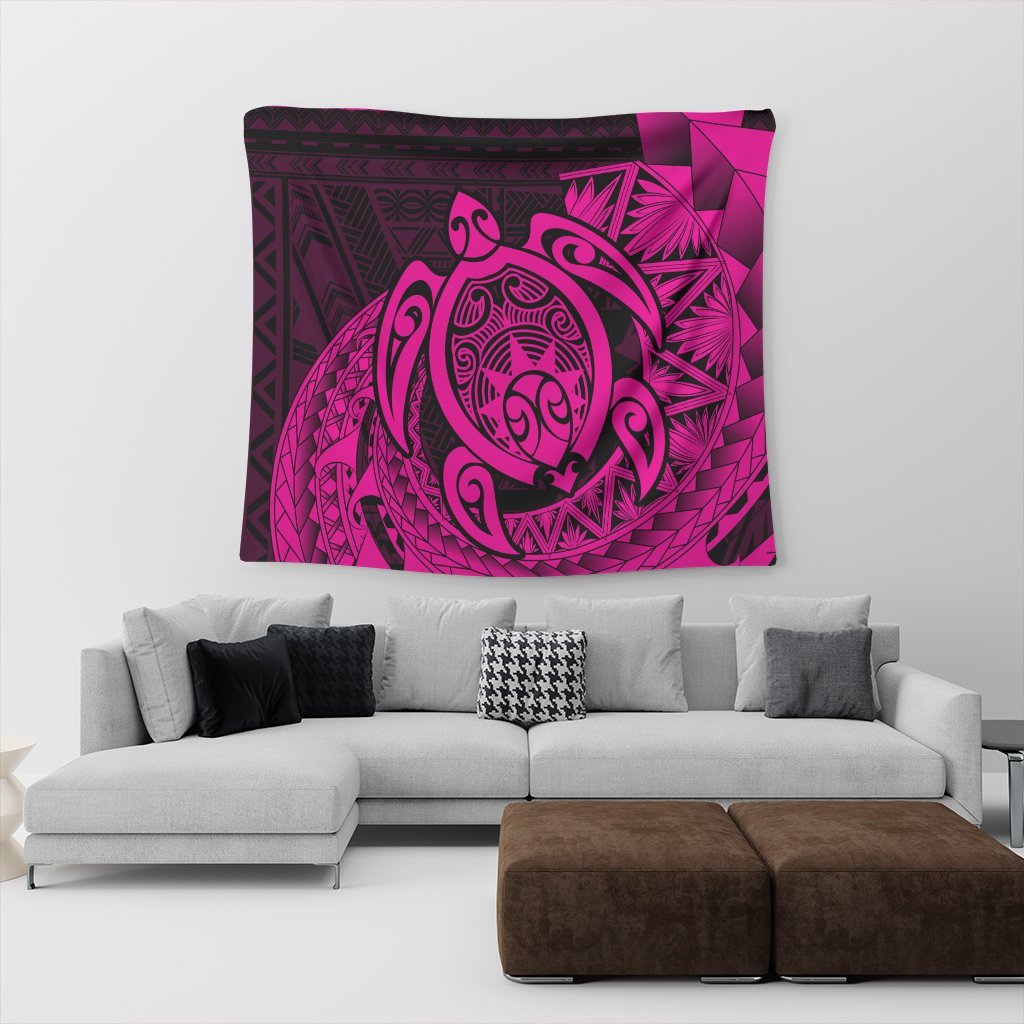 Hawaii Polynesian Turtle Tapestry - Pink - AH - Polynesian Pride