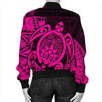 Hawaii Polynesian Turtle Bomber Jacket - Pink - AH - Polynesian Pride