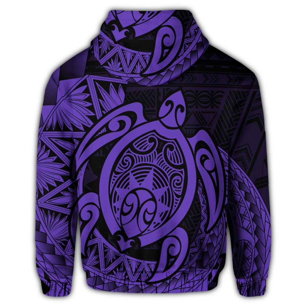 Hawaiian Polynesian Turtle Hoodie Purple - Polynesian Pride