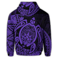 Hawaiian Polynesian Turtle Hoodie Purple - Polynesian Pride