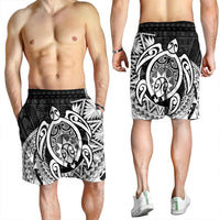 Hawaii Polynesian Turtle Men's Shorts - White - AH - Polynesian Pride