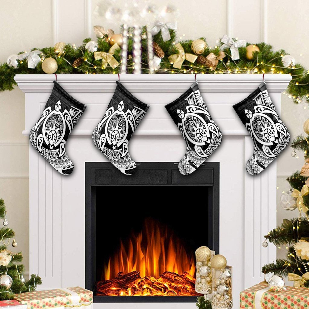 Hawaii Polynesian Turtle Christmas Stocking - White - AH - Polynesian Pride