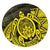 Hawaii Polynesian Turtle Round Carpet - Yellow - AH Round Carpet Luxurious Plush - Polynesian Pride