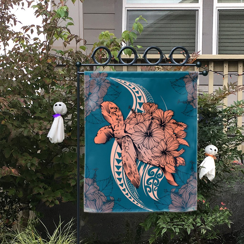 Hawaii Polynesian Turtle Hibiscus Flag - AH - Polynesian Pride