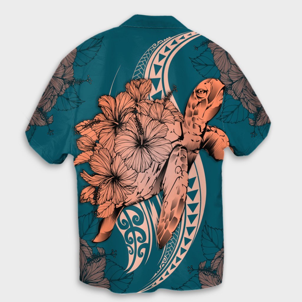 Hawaii Polynesian Turtle Hibiscus Hawaiian Shirt - AH - Polynesian Pride